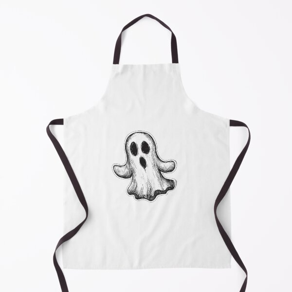 Item preview, Spooky Vintage Ghost Sticker in Black and White designed and sold by Liseri.