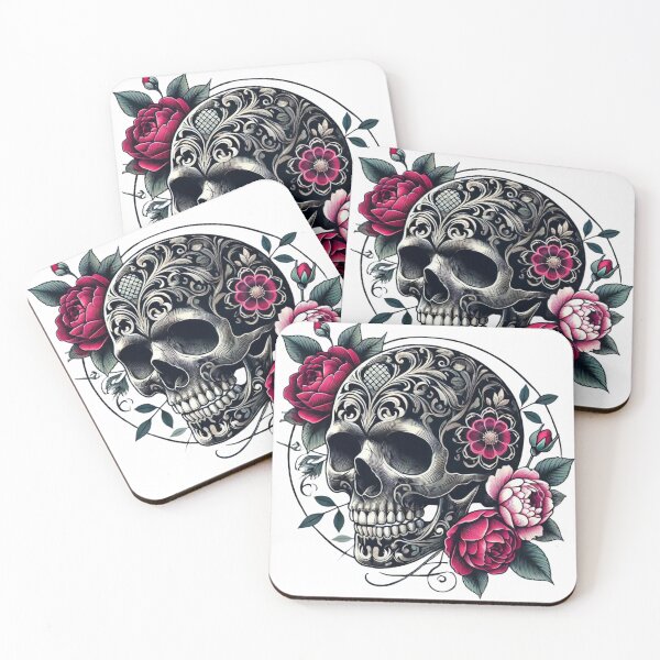 Item preview, Elegant Skull Floral Art designed and sold by JavisSRDesign.