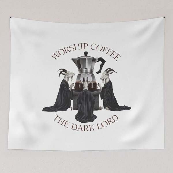 Item preview, Worship Coffee : Goats of the Dark Lord Coffee Ritual Design designed and sold by Rio77 Styles.