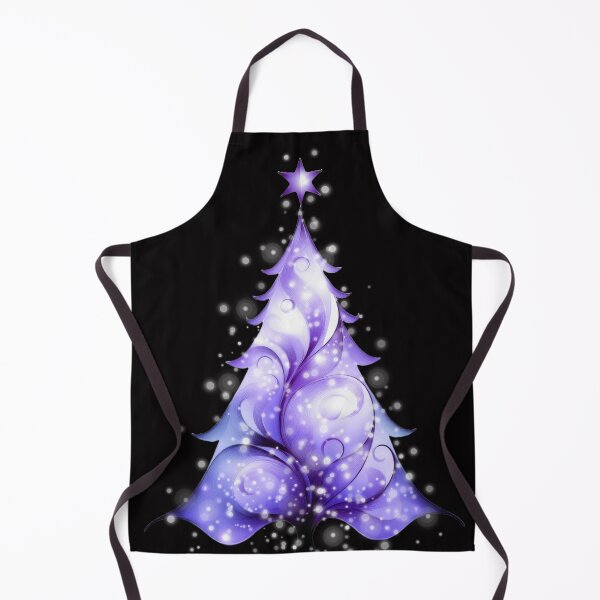 Item preview, Watercolor Christmas tree covered with snow, vivid colors, purple. designed and sold by My-fake-places.