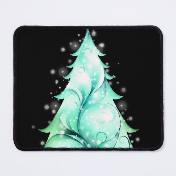 Item preview, Watercolor Christmas tree covered with snow, vivid colors, sky blue, orange designed and sold by My-fake-places.