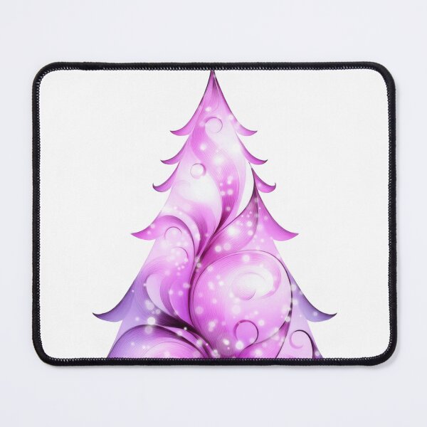 Item preview, Watercolor Christmas tree covered with snow, vivid colors, magenta. designed and sold by My-fake-places.