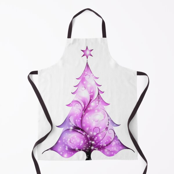 Item preview, Watercolor Christmas tree covered with snow, vivid colors, magenta. designed and sold by My-fake-places.