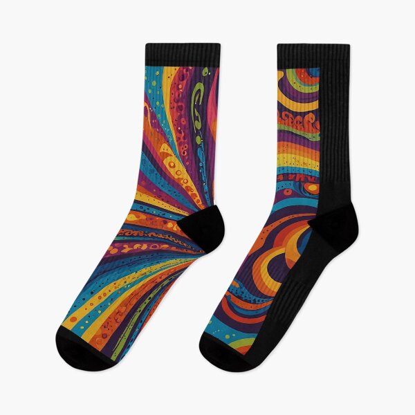 Artikelvorschau, 60er Jahre Stil, groovy, Retro, Vintage, bunte Wellen, cooles psychedelisches 60er-Jahre-Design entworfen und verkauft von Jt41.