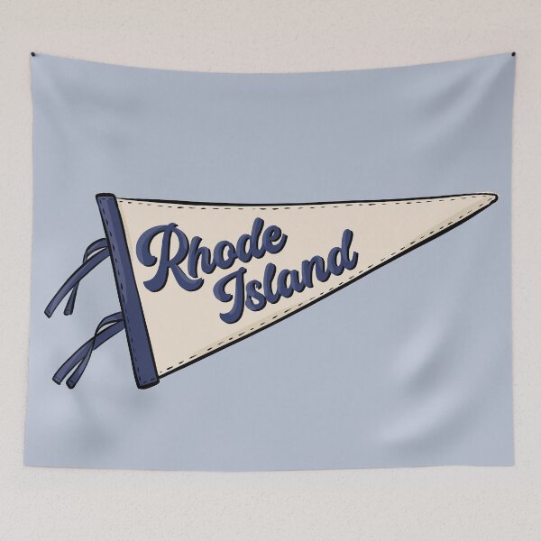 Item preview, Vintage Rhode Island Pennant Flag designed and sold by Alexandra Jones.
