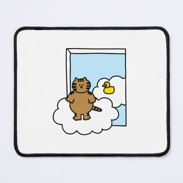 Item preview, a Cat and a Duck on the cloud designed and sold by superbaechoo.