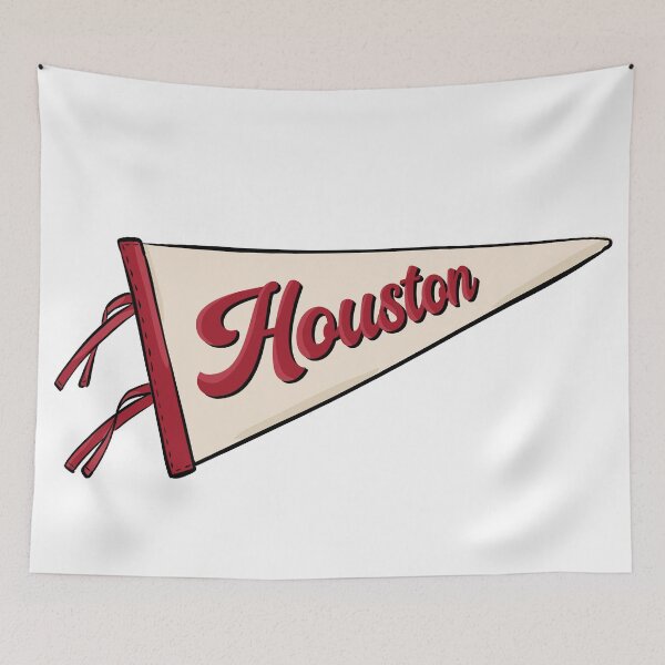 Item preview, Vintage Houston Pennant Flag designed and sold by Alexandra Jones.