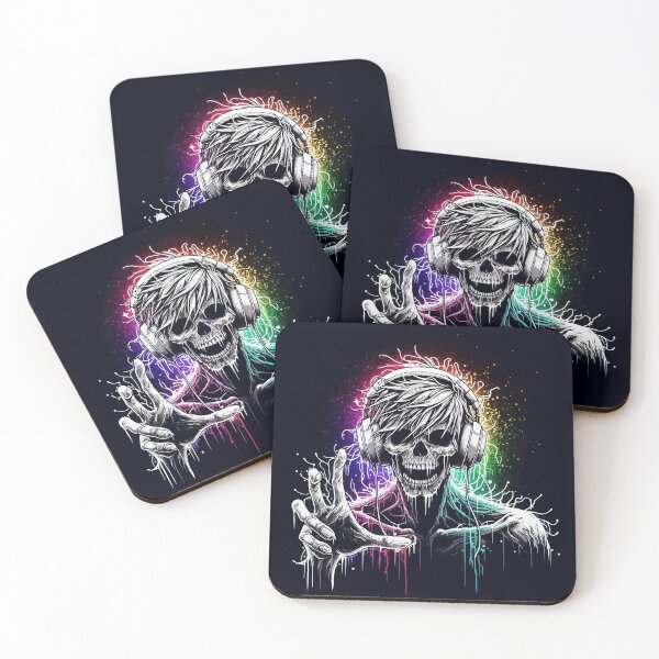 Item preview, Monochromatic Rainbow Zombie Music Headphones designed and sold by TomFrontierArt.