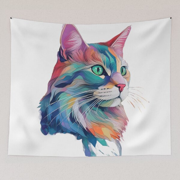 Item preview, Cat Brought to Life with Brushstrokes designed and sold by pumsquare.