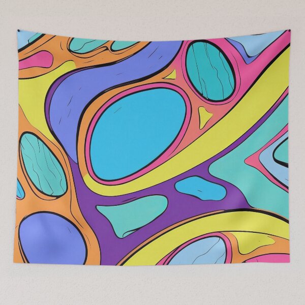 Item preview, Curved Pathways of Bright Colours in Harmony designed and sold by ArtComixHaven.