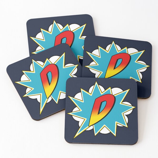 Artikelvorschau, Boys Letter D Superhero Name Comic entworfen und verkauft von Rixta82.