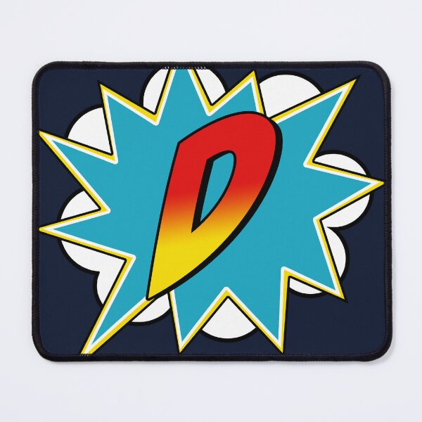 Artikelvorschau, Boys Letter D Superhero Name Comic entworfen und verkauft von Rixta82.