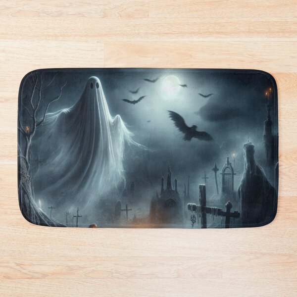 Item preview, ghost with a candle and gloomy landscape Halloween Pumpkin designed and sold by Expressions-Sel.