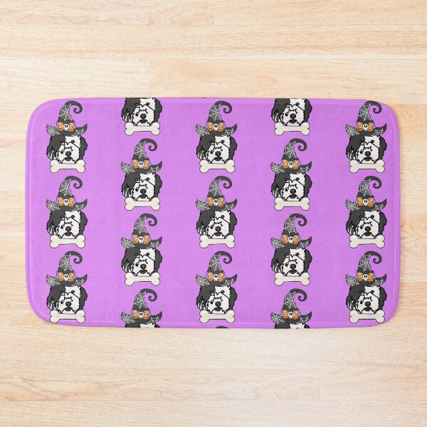 Item preview, Sheepadoodle Dog with Witch Hat – Spooky & Cute Halloween Design designed and sold by MrsCreative1.