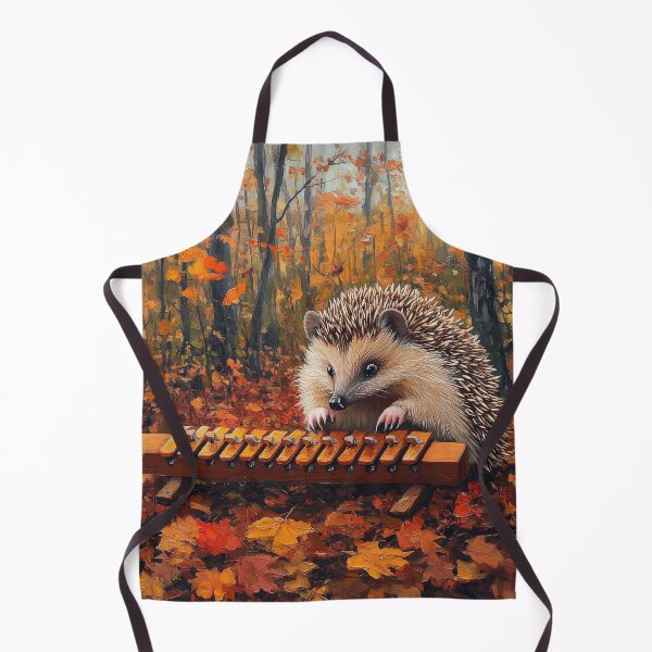 Item preview, Cute Hedgehog Playing Xylophone in Autumn Forest designed and sold by Kriengsaktalek.
