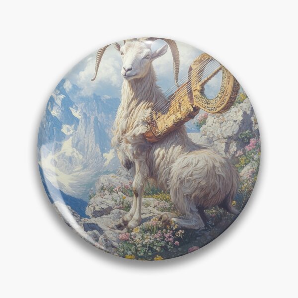 Item preview, Mountain Goat with Golden Lyre designed and sold by Kriengsaktalek.