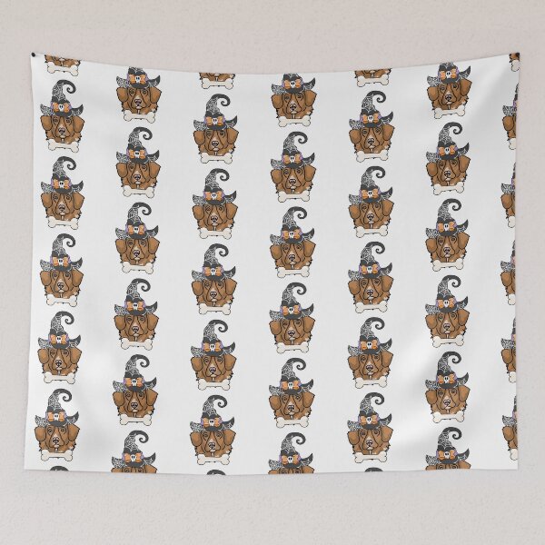 Item preview, Toller Dog with Witch Hat – Spooky & Cute Halloween Design designed and sold by MrsCreative1.