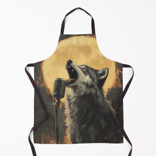 Item preview, Wolf Singing Into Microphone With Full Moon Background designed and sold by Kriengsaktalek.