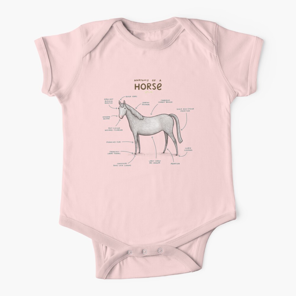 Anatomy of a Horse Baby One-Piece