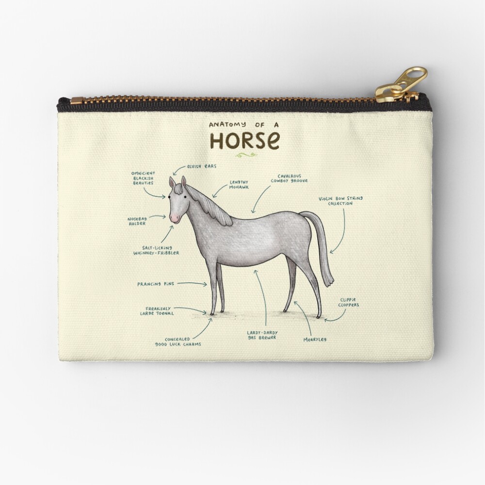 Anatomy of a Horse Zipper Pouch