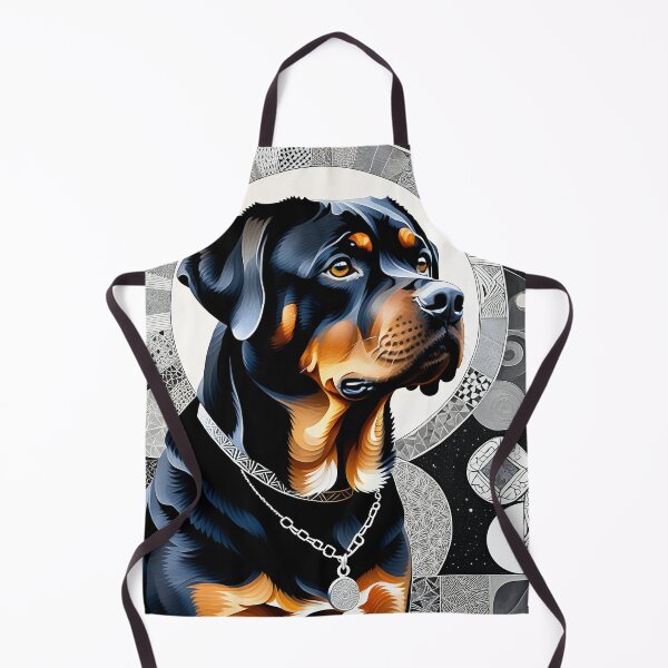 Item preview, Rottweiler Black & White Abstract Vintage Zentangle Art designed and sold by Witty Shirts.