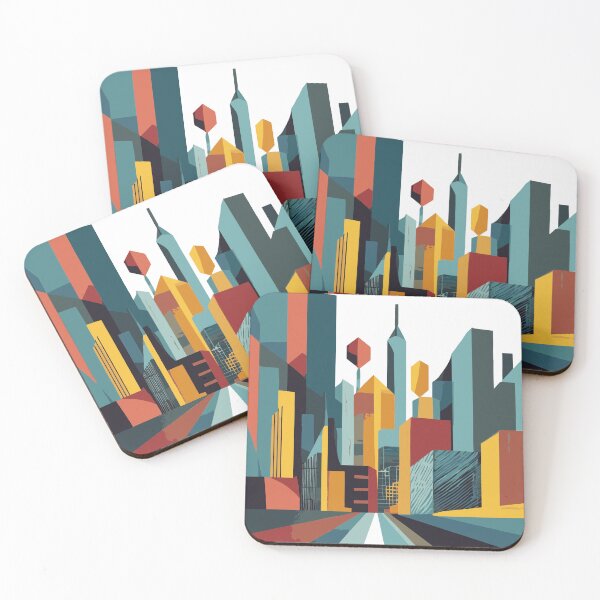 Item preview, Abstract cityscape designed and sold by BysonDesigns.