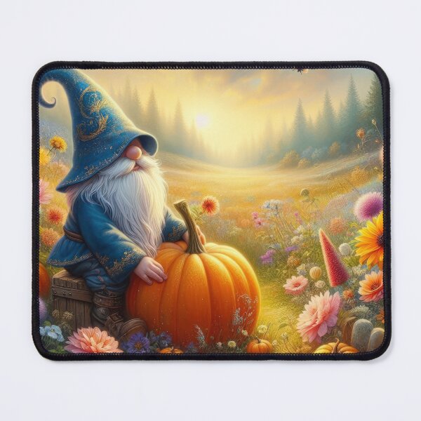 Item preview, dwarf in blue pumpkin clothes with magic landscape Halloween Pumpkin designed and sold by Expressions-Sel.