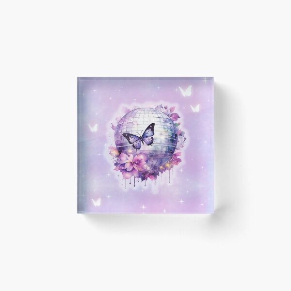 Item preview, Butterfly Discoball Purple Pastel designed and sold by Monsweetpea.