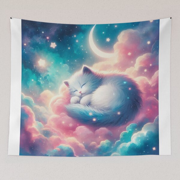 Item preview, Fluffy dreamy cat designed and sold by Dominika Farkašová.