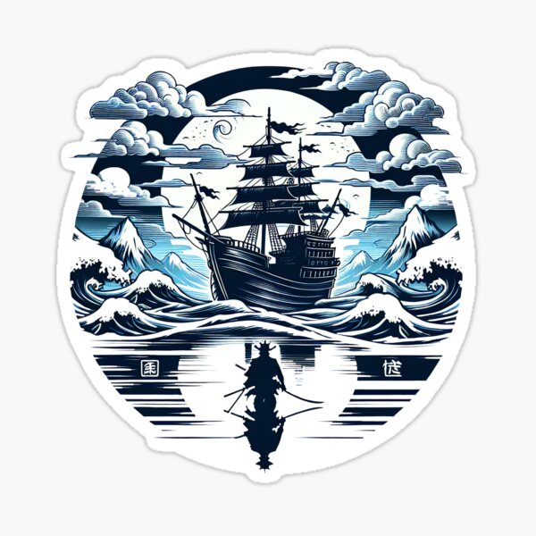 Item preview, Samurai Ghost Ship designed and sold by Kobeko.