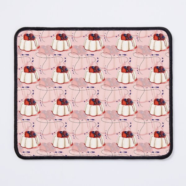 Item preview, Panna-cotta dessert with berries sweet pattern  designed and sold by RozhmarisArt.