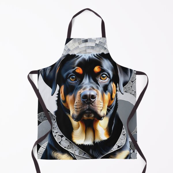Item preview, Rottweiler Black & White Abstract Vintage Zentangle Art designed and sold by Witty Shirts.