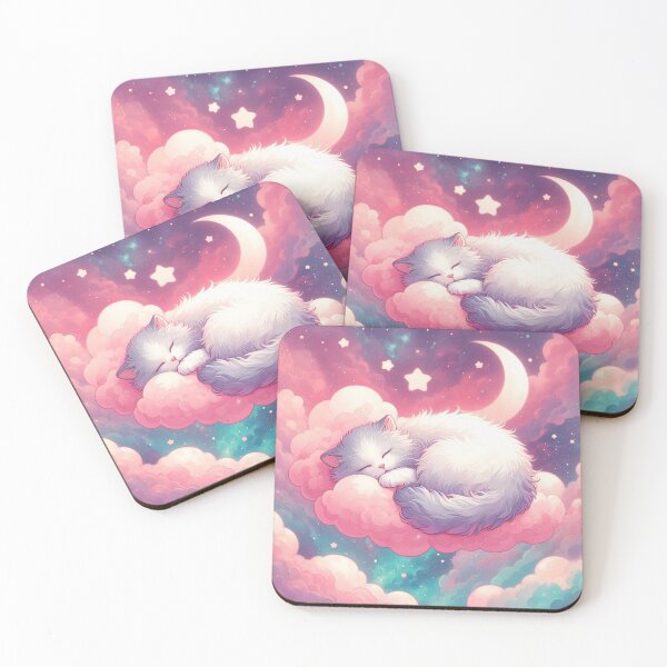 Item preview, moon cradling sleeping cat designed and sold by Dominika Farkašová.
