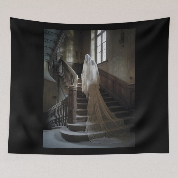Item preview, a haunting scene of a ghostly figure designed and sold by OneLastWish.