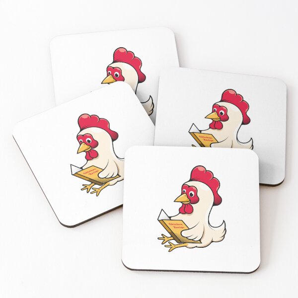 Item preview, cute chicken reading recipe book. designed and sold by stylegoose.