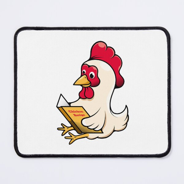 Item preview, cute chicken reading recipe book. designed and sold by stylegoose.