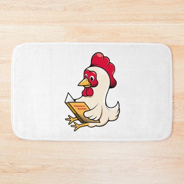 Item preview, cute chicken reading recipe book. designed and sold by stylegoose.