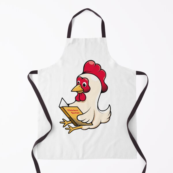 Item preview, cute chicken reading recipe book. designed and sold by stylegoose.