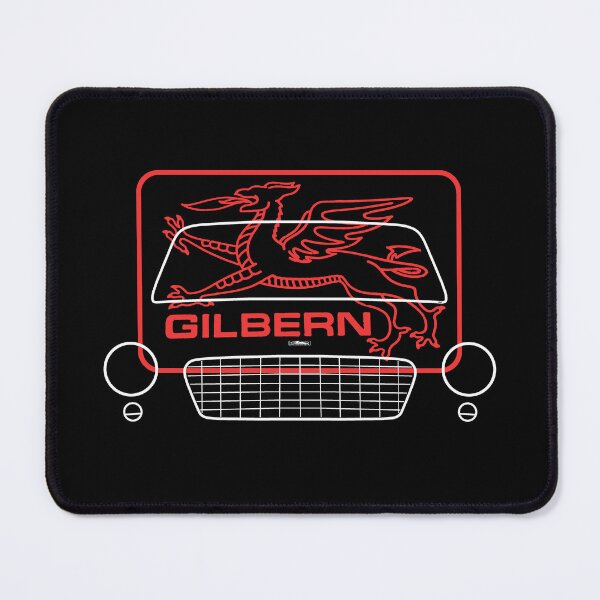 Item preview, Gilbern Invader 1960s classic car white outline with emblem designed and sold by soitwouldseem.