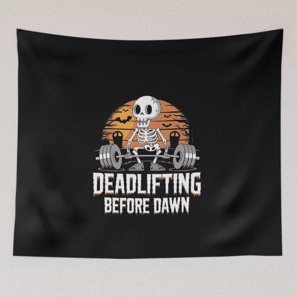 Item preview, Deadlifting Skeleton - Halloween Workout Motivation designed and sold by love3617.