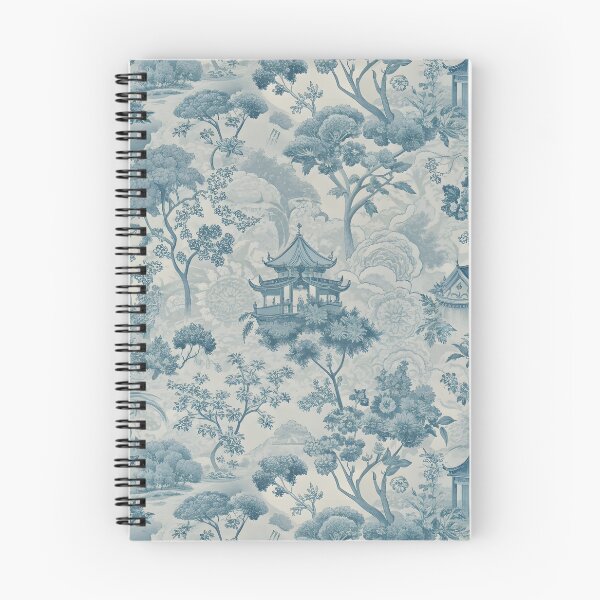 Item preview, Blue and gray chinoiserie pattern, chinese wallpaper designed and sold by patterncrow.