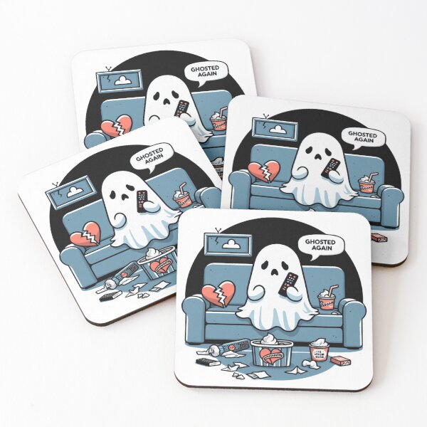 Item preview, Funny Halloween Tshirt: Ghosted Again - Crying Ghost on Couch designed and sold by harmzk90.