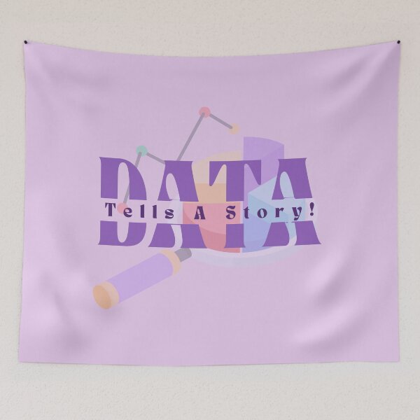 Item preview, Data tells a story - Data science designs for data scientists and data analysts designed and sold by ScientistArtist.