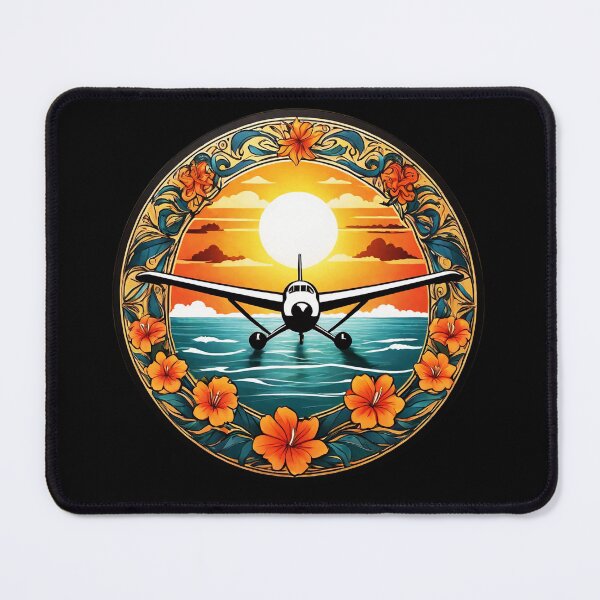 Item preview, Sunset Hawaii Plane by The Ocean with Orchids designed and sold by NautiChic.