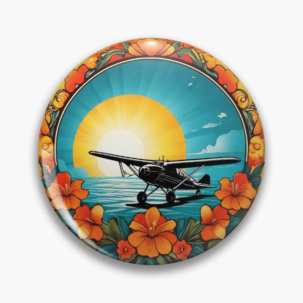 Item preview, Sunset Hawaii Aeroplane by The Ocean with Orchids designed and sold by NautiChic.