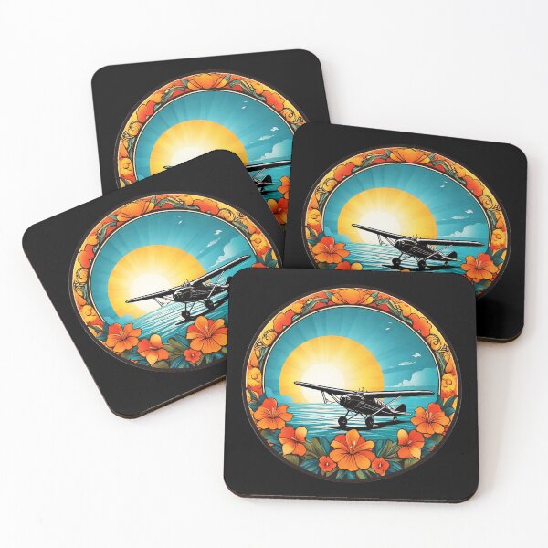 Item preview, Sunset Hawaii Aeroplane by The Ocean with Orchids designed and sold by NautiChic.