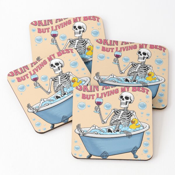 Item preview, Skeleton's Soak & Sip: Living My Best Life designed and sold by Maverick Spirit.
