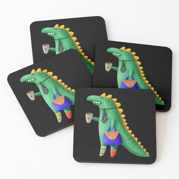 Item preview, Green Business Dinosaur designed and sold by FrozenRoscoe.