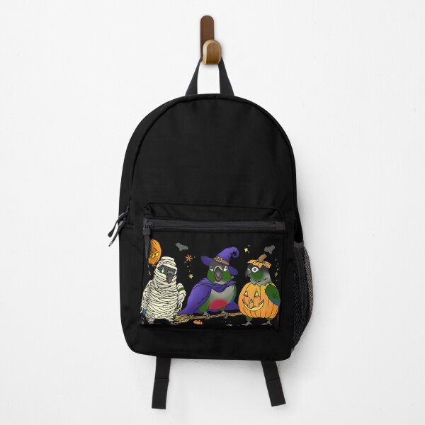 Item preview, Halloween Parrot - Green cheeked conure dressed like pumpkin witch mummy designed and sold by FandomizedRose.
