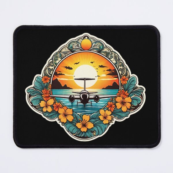 Item preview, Sunset Hawaii Aircraft by The Ocean with Orchids designed and sold by NautiChic.